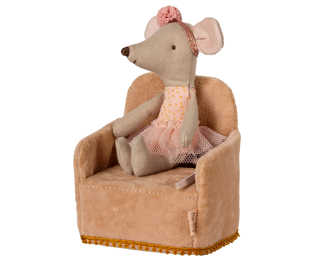 Maileg – Mouse Folding Chair - Powder - Mabel & Fox