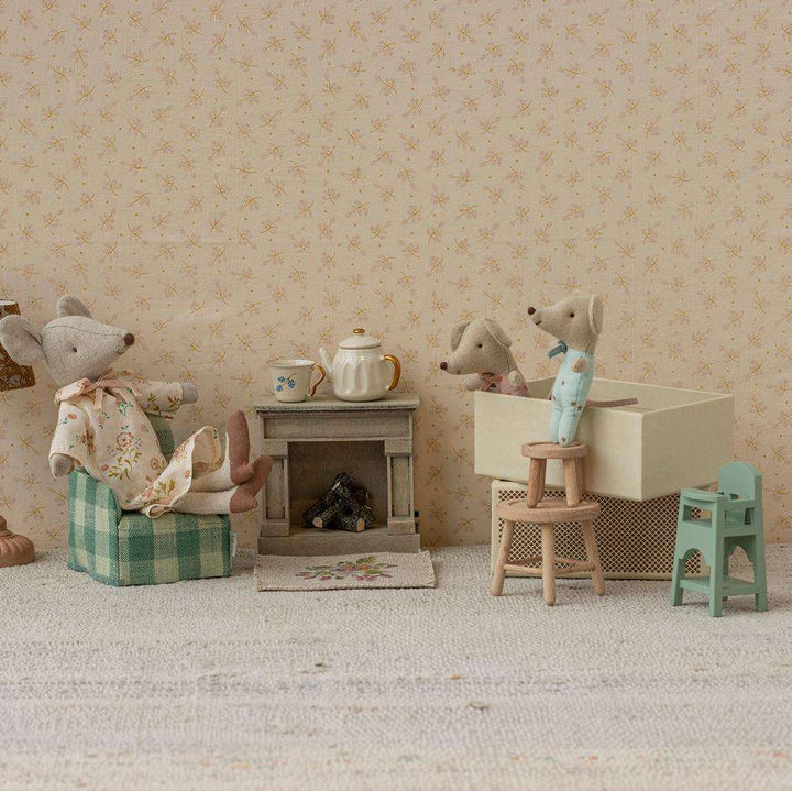 Maileg – Mouse High Chair - Mint - Mabel & Fox