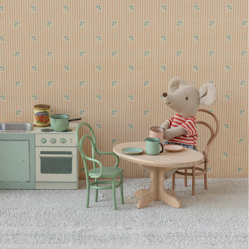 Maileg – Mouse Oval Dining Table - Nature - Mabel & Fox
