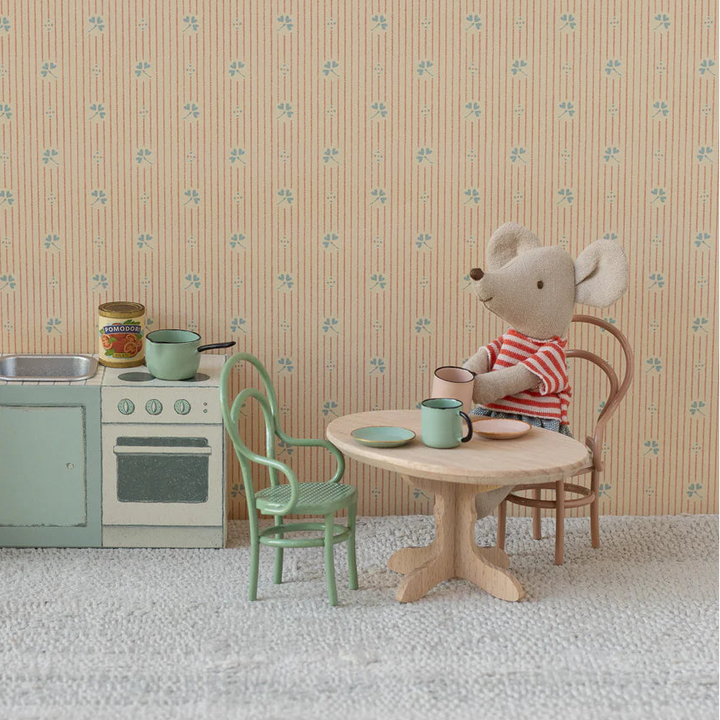 Maileg – Mouse Oval Dining Table - Nature - Mabel & Fox