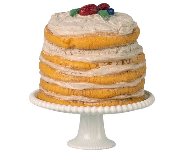 Maileg – Mouse Party Cake & Stand - Off White - Mabel & Fox