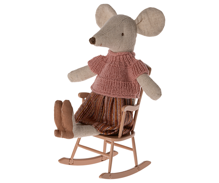 Maileg – Mouse Rocking Chair - Dark Powder - Mabel & Fox