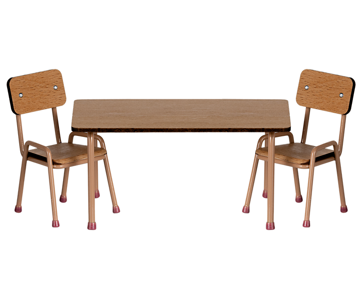 Maileg – Mouse Table & Chair Set - Dark Powder - Mabel & Fox