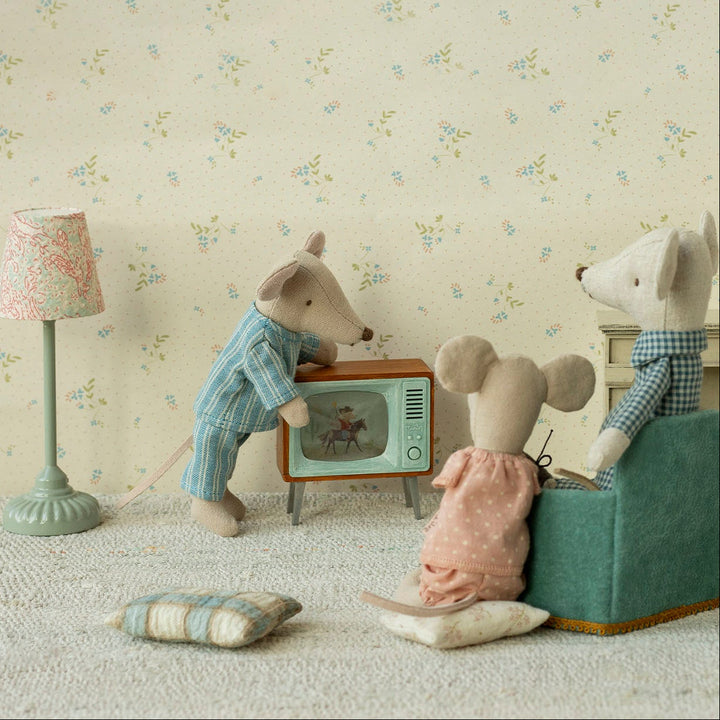 Maileg - Mouse Television - Mabel & Fox