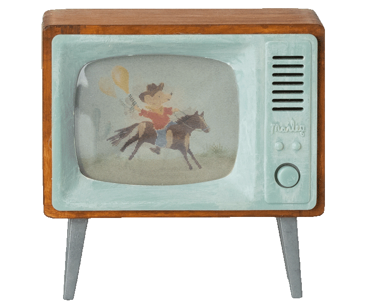 Maileg - Mouse Television - Mabel & Fox
