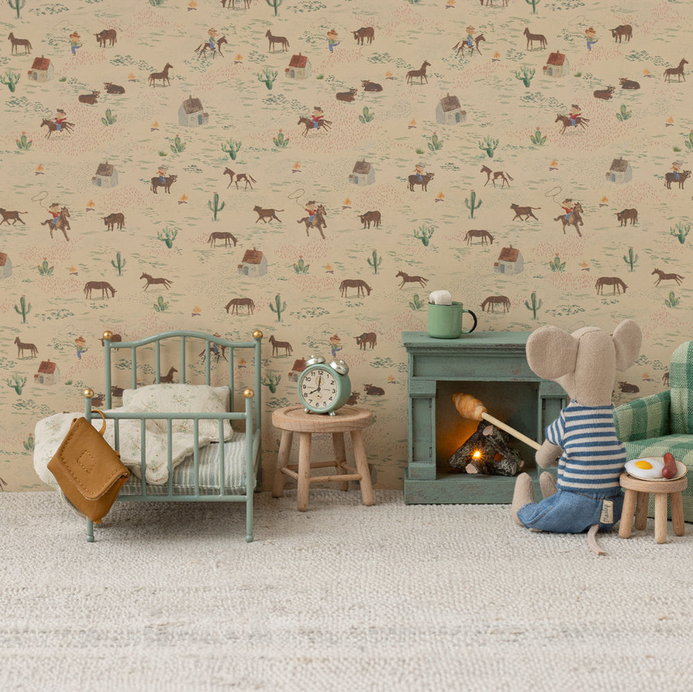 Maileg – Mouse Vintage Single Bed - Mint - Mabel & Fox