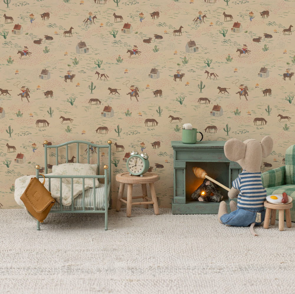 Maileg – Mouse Vintage Single Bed - Mint - Mabel & Fox