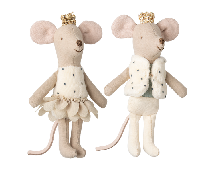 Maileg – Royal Twin Mice In Matchbox - Little Sister & Brother - Mabel & Fox