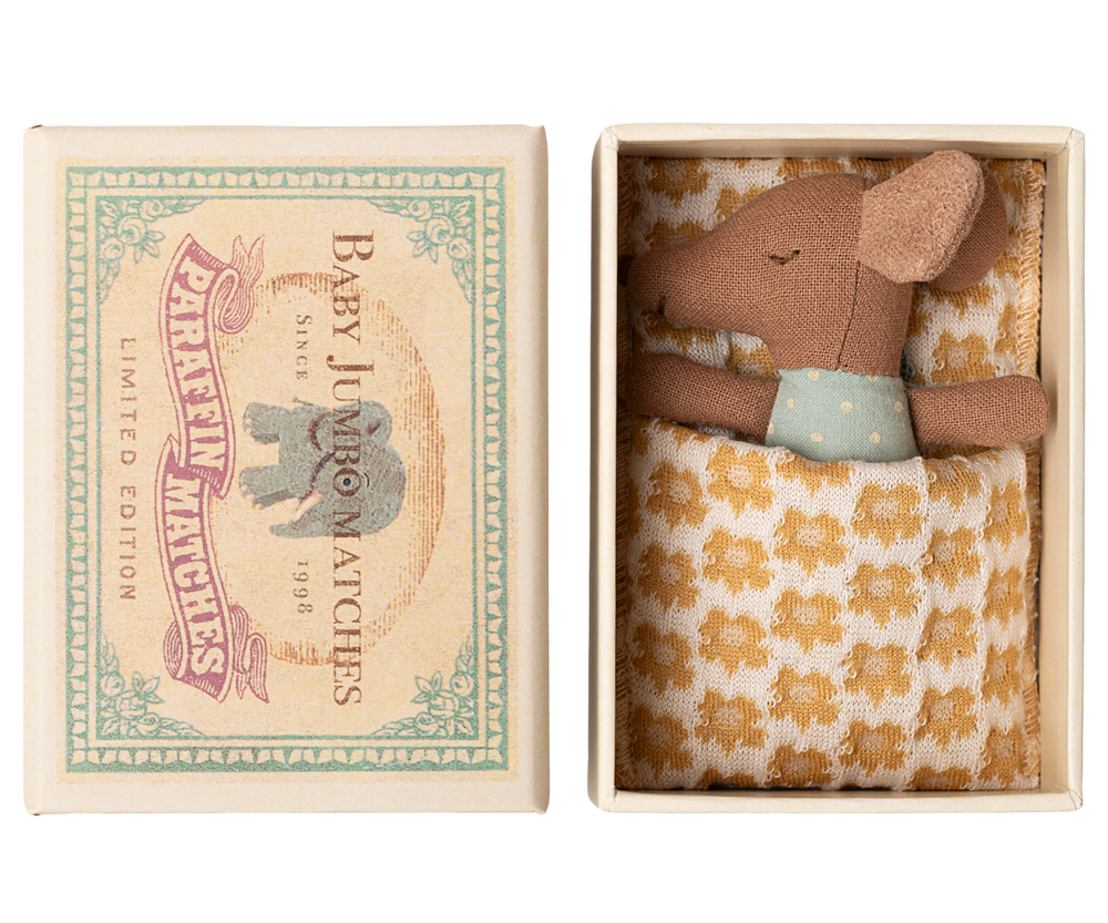 Maileg – Sleepy Wakey Baby Mouse in Matchbox - Mabel & Fox