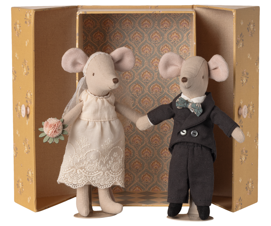 Maileg - Wedding Mice Couple In A Box - Mum & Dad - Mabel & Fox