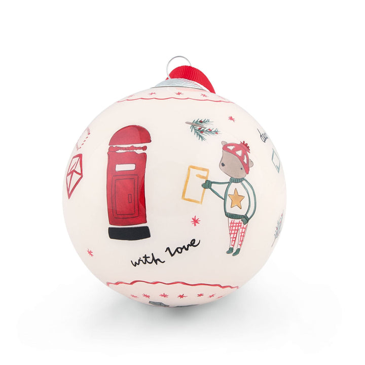 Mamas & Papas – Glass Christmas Bauble – My First Christmas 2026 Neutral