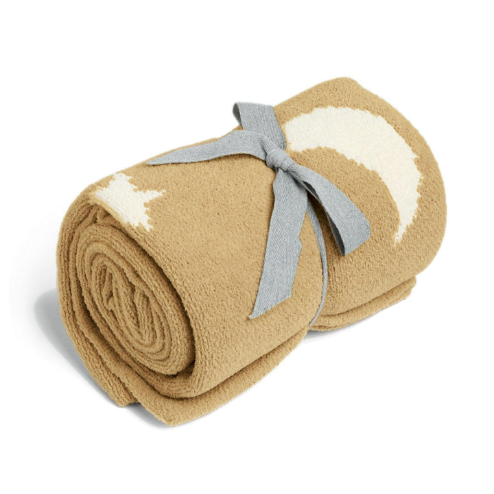 Mamas & Papas - Chenille Blanket - Honey Moon/Star