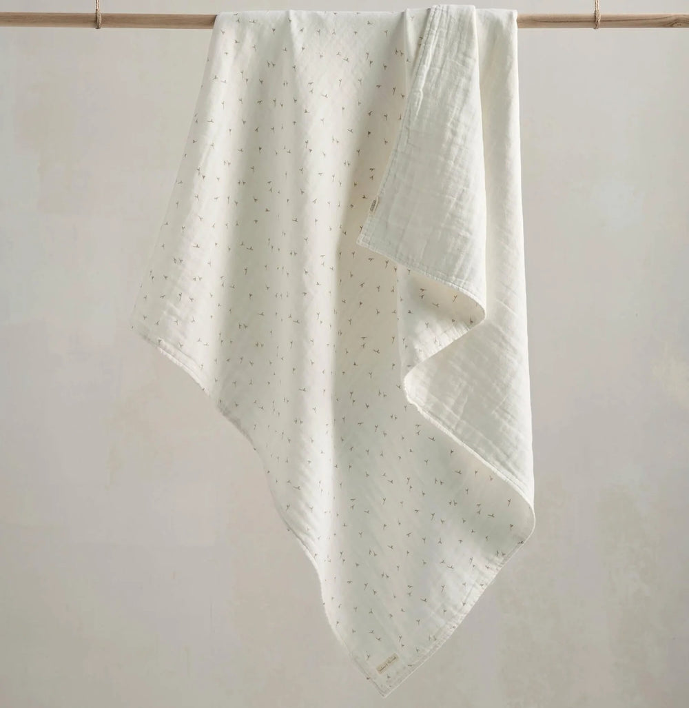 Mamas & Papas - Muslin Blanket - Welcome to the World Seedling - Seed - Mabel & Fox
