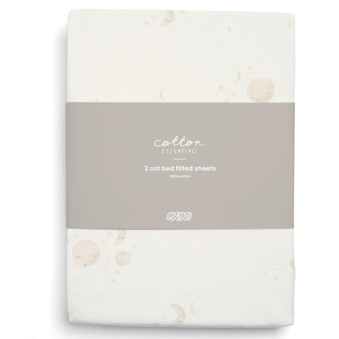 Mamas & Papas - Cotbed Fitted Sheet (Pack of 2) - Cosmic Sky - Mabel & Fox
