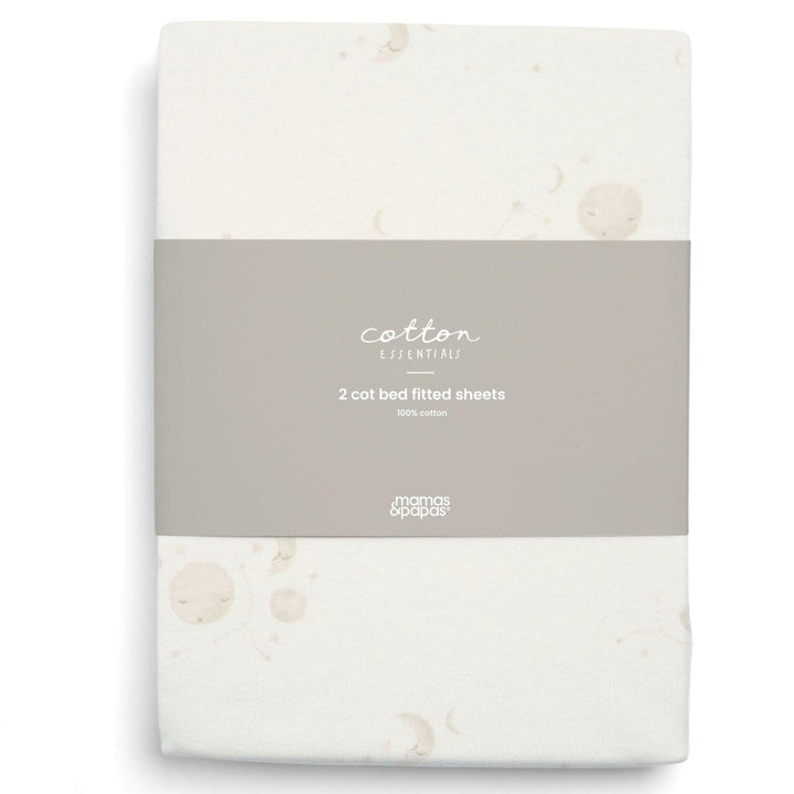 Mamas & Papas - Cotbed Fitted Sheet (Pack of 2) - Cosmic Sky - Mabel & Fox