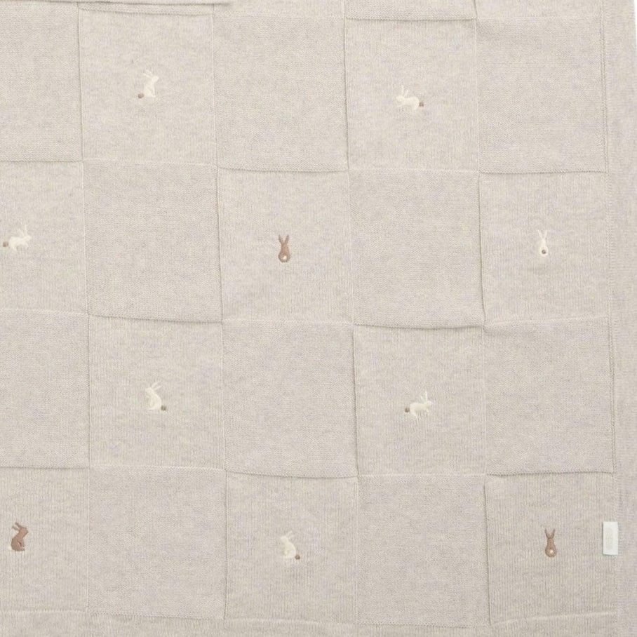 Mamas & Papas - Knitted Blanket - Bunny Grey - Mabel & Fox