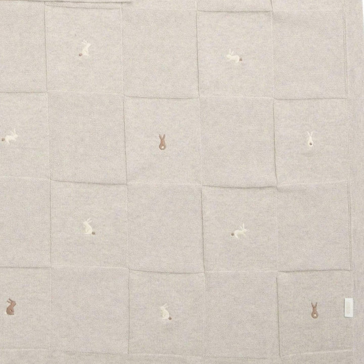 Mamas & Papas - Knitted Blanket - Bunny Grey - Mabel & Fox