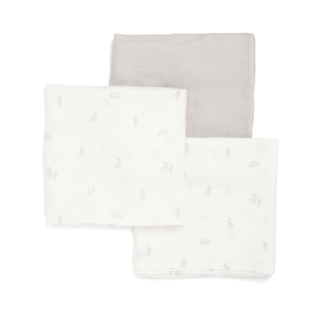 Mamas & Papas - Large Muslin Squares (3 Pack) - Bunny - Mabel & Fox