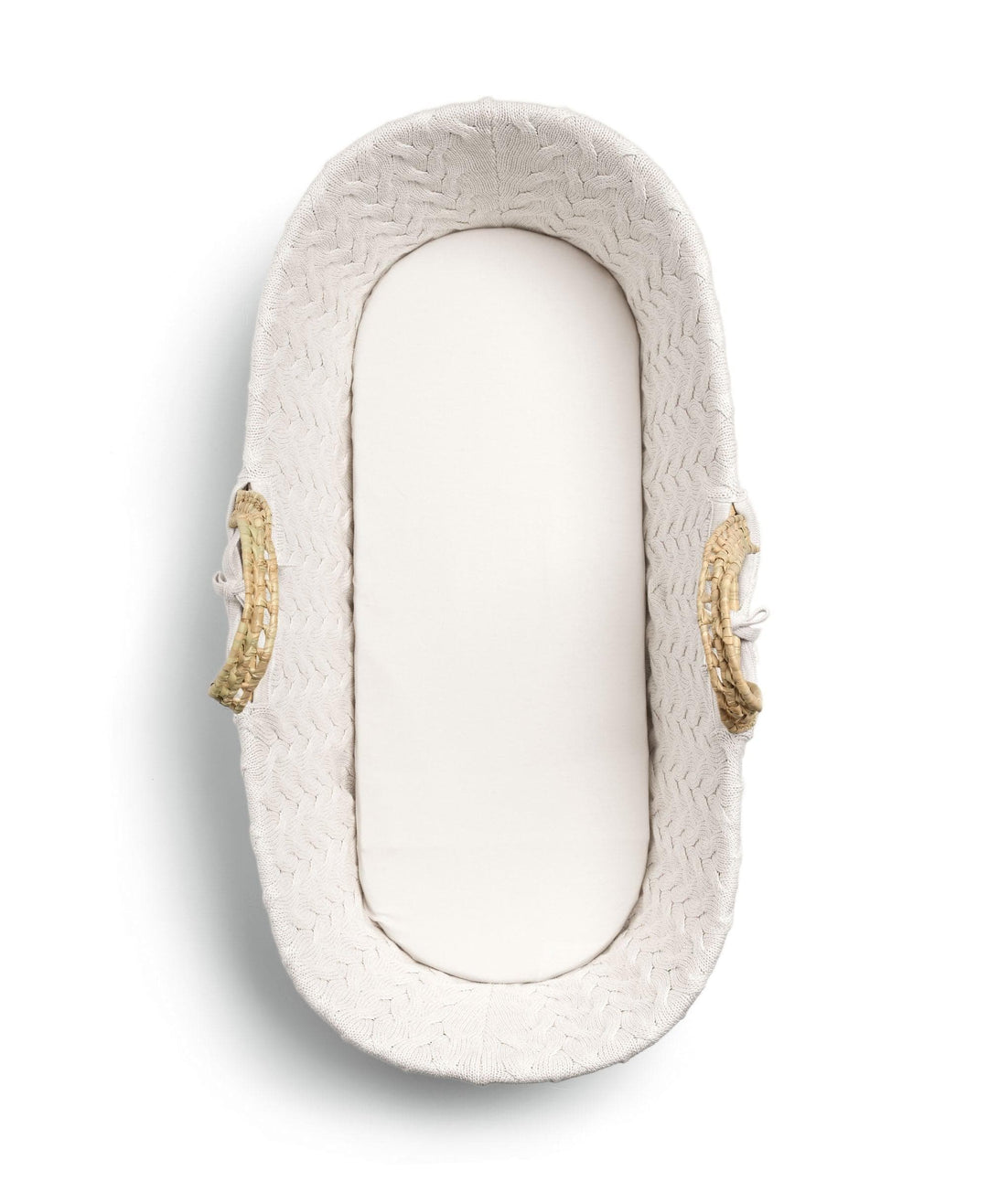 Mamas & Papas - Moses Basket - White Cable Knit