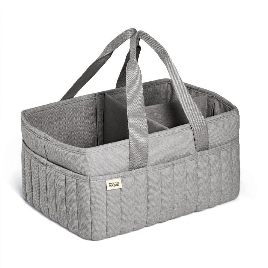 Mamas & Papas - Nappy Caddy - Grey Waffle - Mabel & Fox