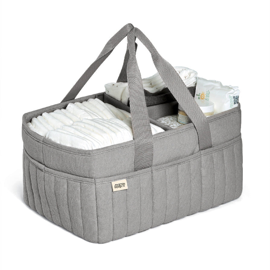 Mamas & Papas - Nappy Caddy - Grey Waffle - Mabel & Fox