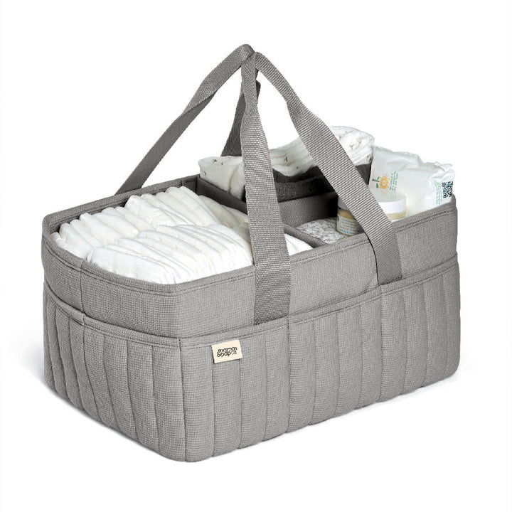 Mamas & Papas - Nappy Caddy - Grey Waffle - Mabel & Fox