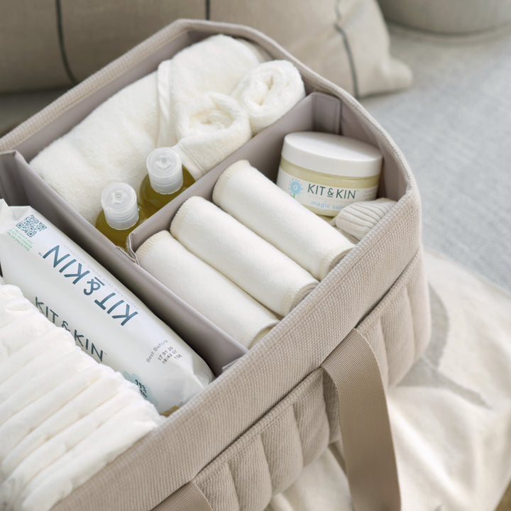 Mamas & Papas - Nappy Caddy - Neutral Waffle - Mabel & Fox