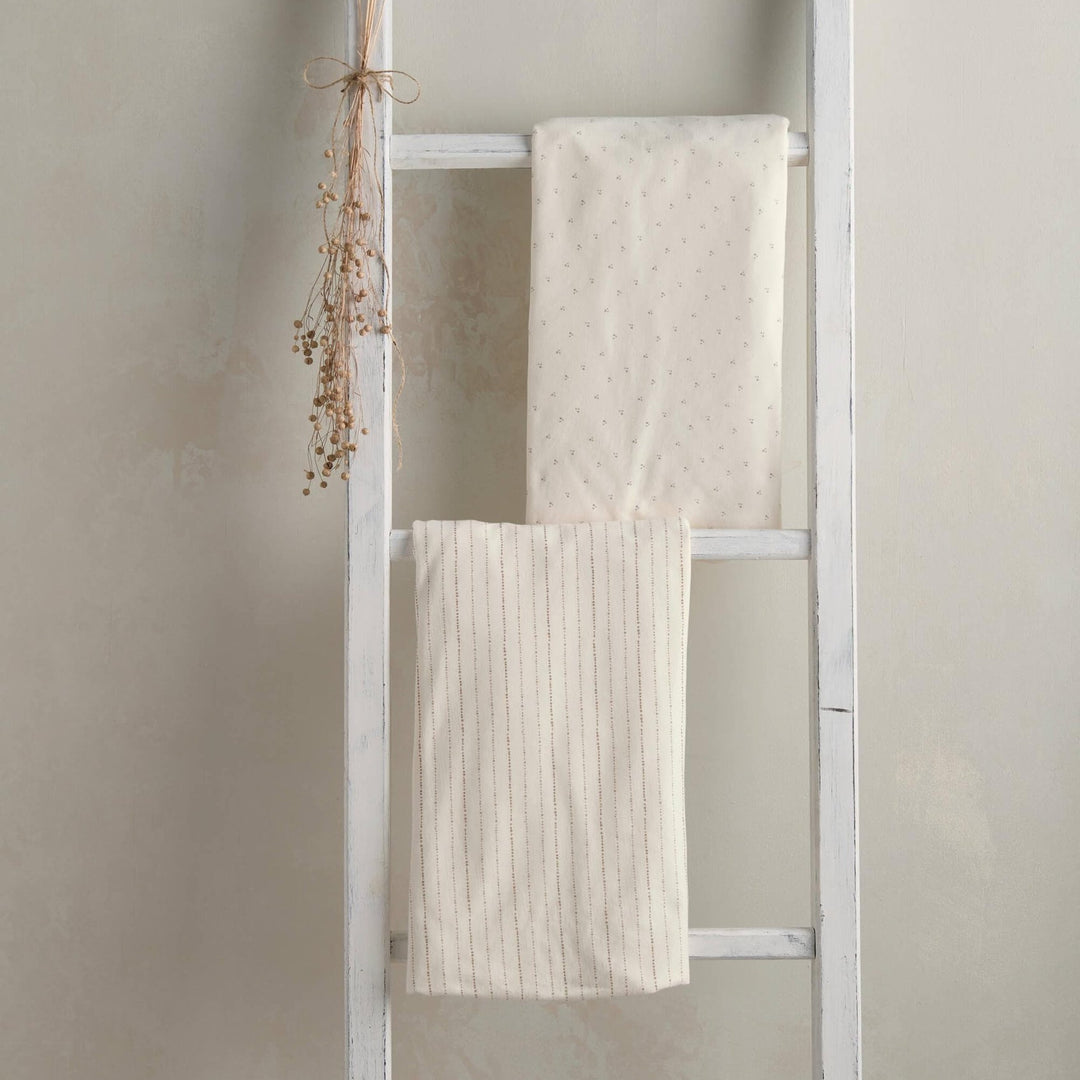 Mamas & Papas – Lua Bedside Crib Sheets – Oat (Pack of 2) - Mabel & Fox