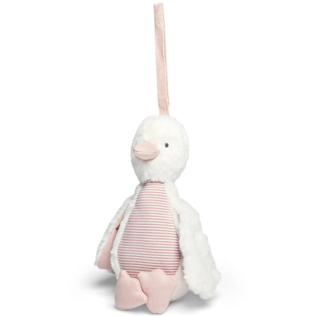 Mamas & Papas - Welcome to the World Duckling - Chime Duck Travel Toy - Pink - Mabel & Fox