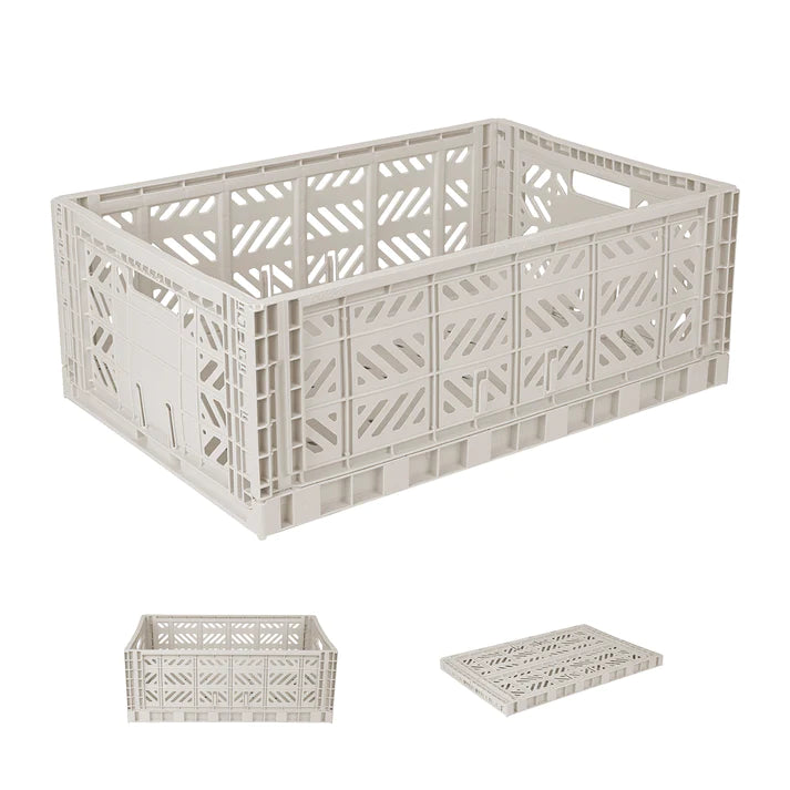 Aykasa Folding Storage Crate - Maxi - Light Grey