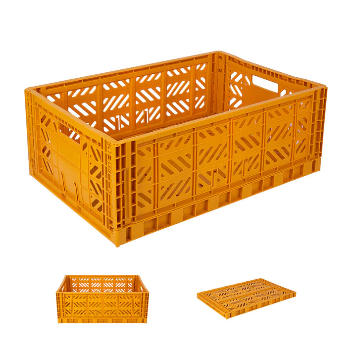 Aykasa Folding Storage Crate - Maxi - Mustard
