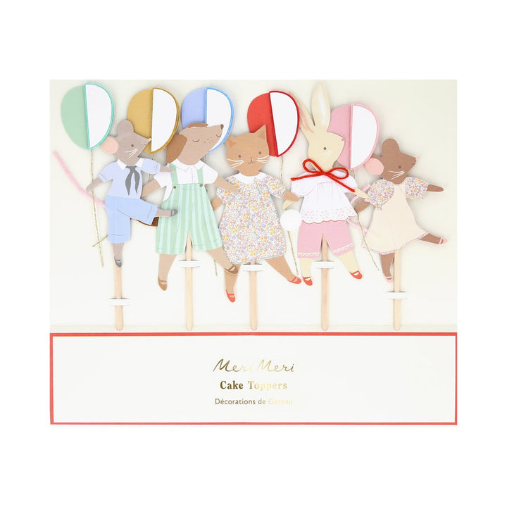 Meri Meri - Animal Friends - Cake Toppers (Set of 5)