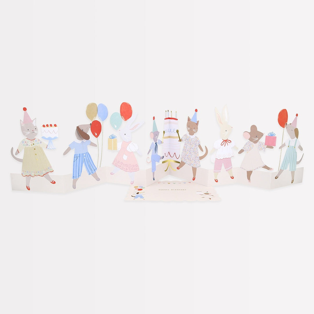 Meri Meri - Animal Friends - Birthday Card - Mabel & Fox
