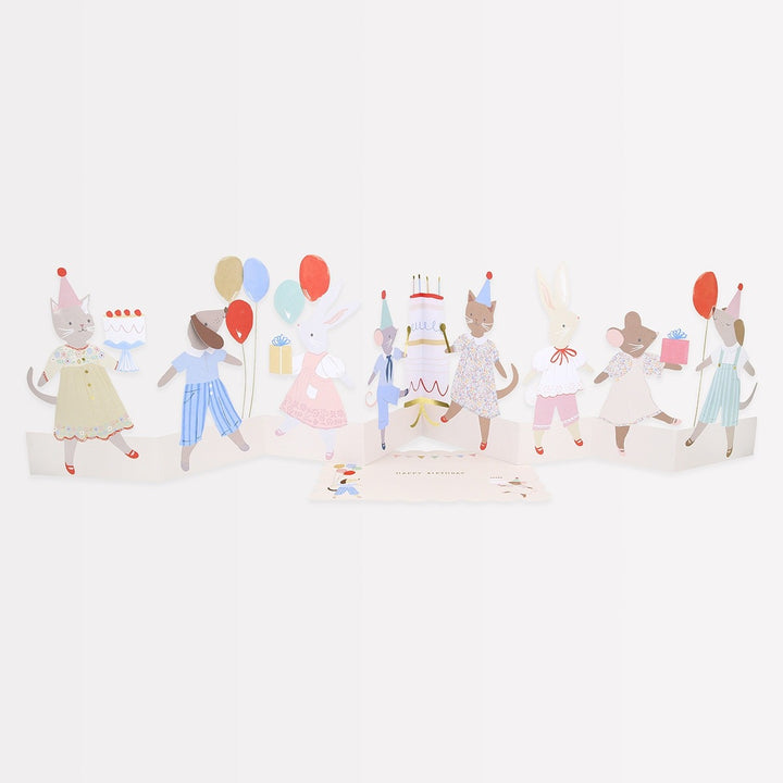 Meri Meri - Animal Friends - Birthday Card - Mabel & Fox