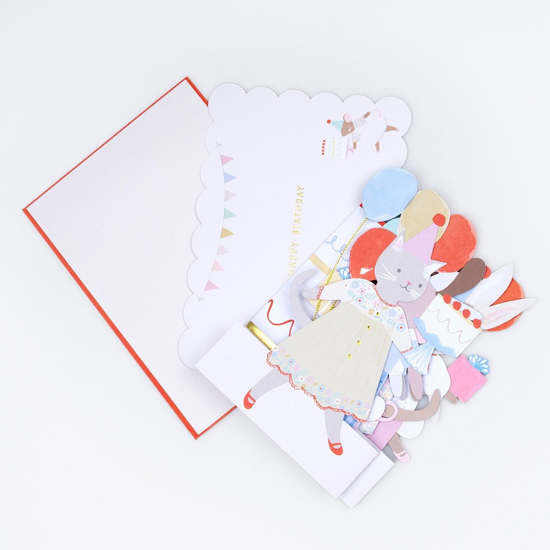 Meri Meri - Animal Friends - Birthday Card - Mabel & Fox
