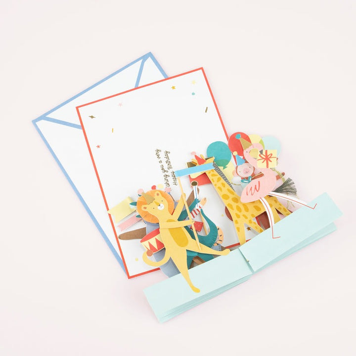 Meri Meri - Animal Parade Concertina - Birthday Card - Mabel & Fox