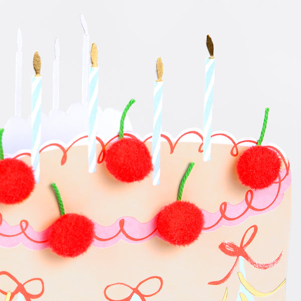 Meri Meri – Cherry Cake Birthday Card - Mabel & Fox