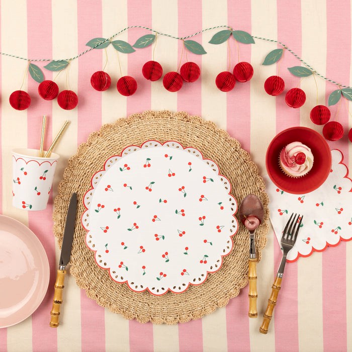 Meri Meri – Cherry Honeycomb Garland - Mabel & Fox