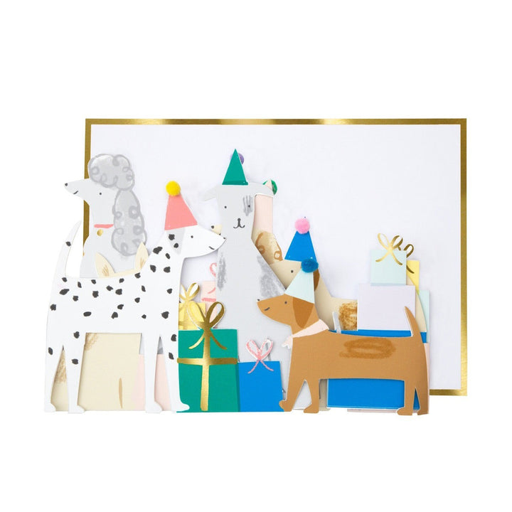 Meri Meri - Dog Party - Birthday Card - Mabel & Fox