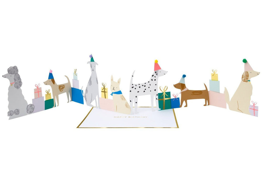 Meri Meri - Dog Party - Birthday Card - Mabel & Fox