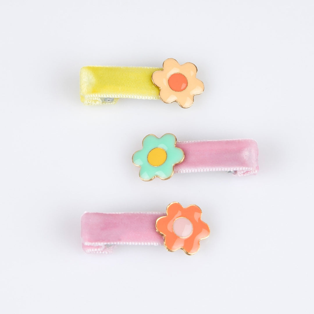 Meri Meri – Enamel Daisy Hair Clips (6 Pack) - Mabel & Fox