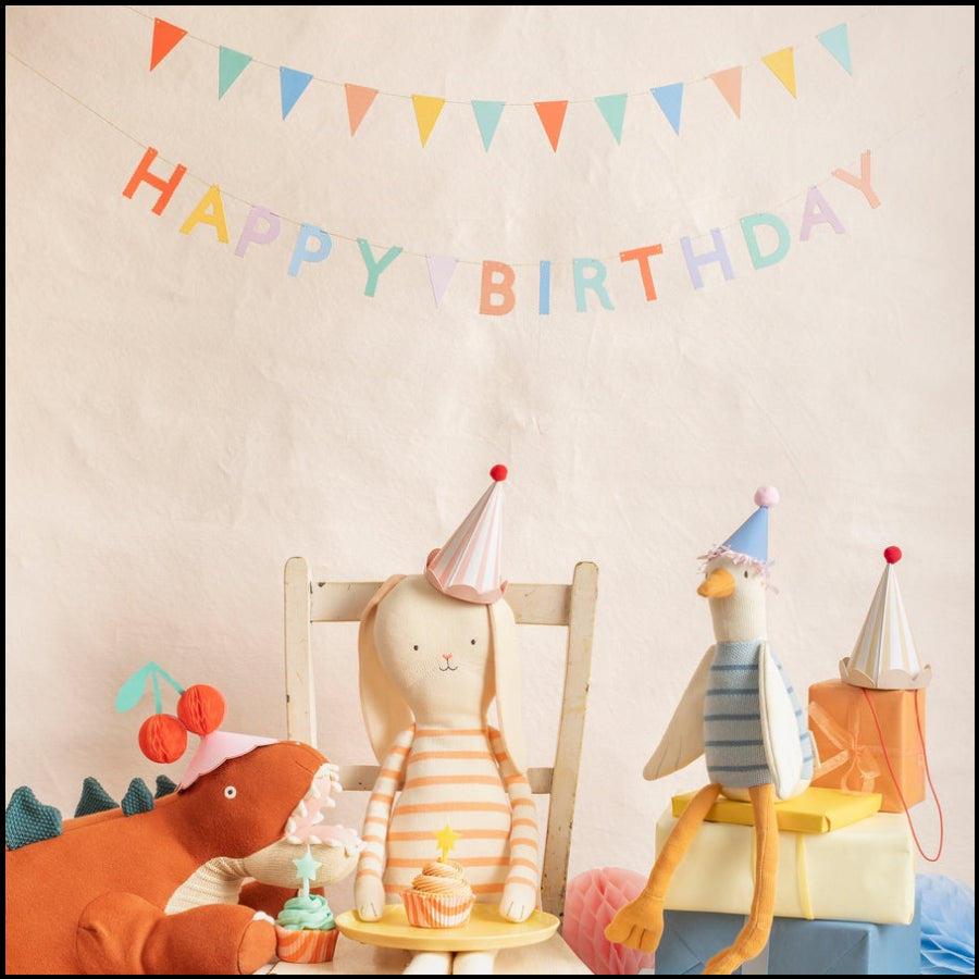 Meri Meri - Mini Pom Pom Party Hats - Pack Of 8 - Mabel & Fox