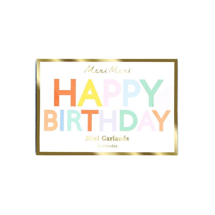 Meri Meri - Happy Birthday Mini Matchbox Garland Set - Mabel & Fox
