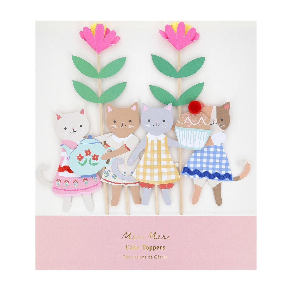 Meri Meri – Kitten Club Cake Toppers (4 Pack) - Mabel & Fox