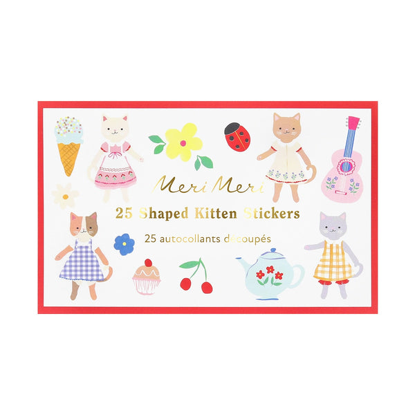 Meri Meri – Kitten Club Shaped Stickers - Mabel & Fox