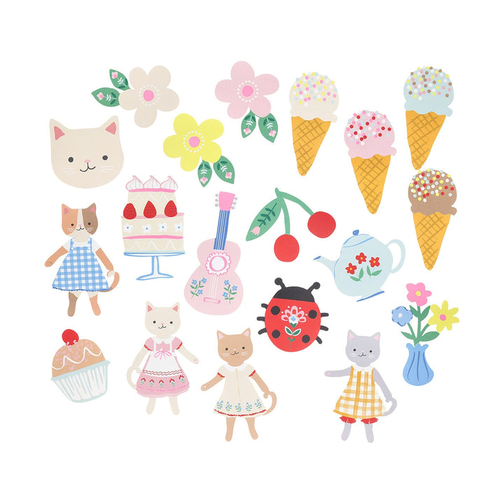 Meri Meri – Kitten Club Shaped Stickers - Mabel & Fox
