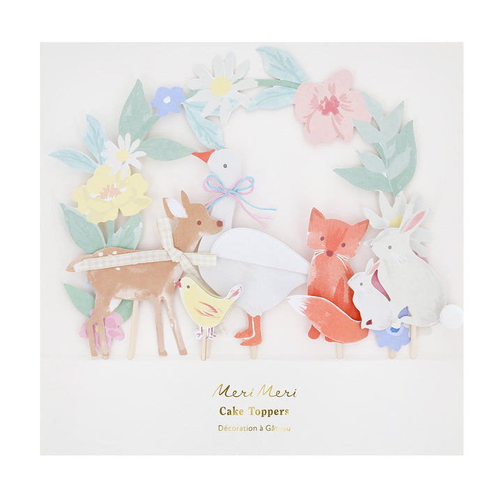 Meri Meri – Little Animals Cake Toppers (8 Pack) - Mabel & Fox