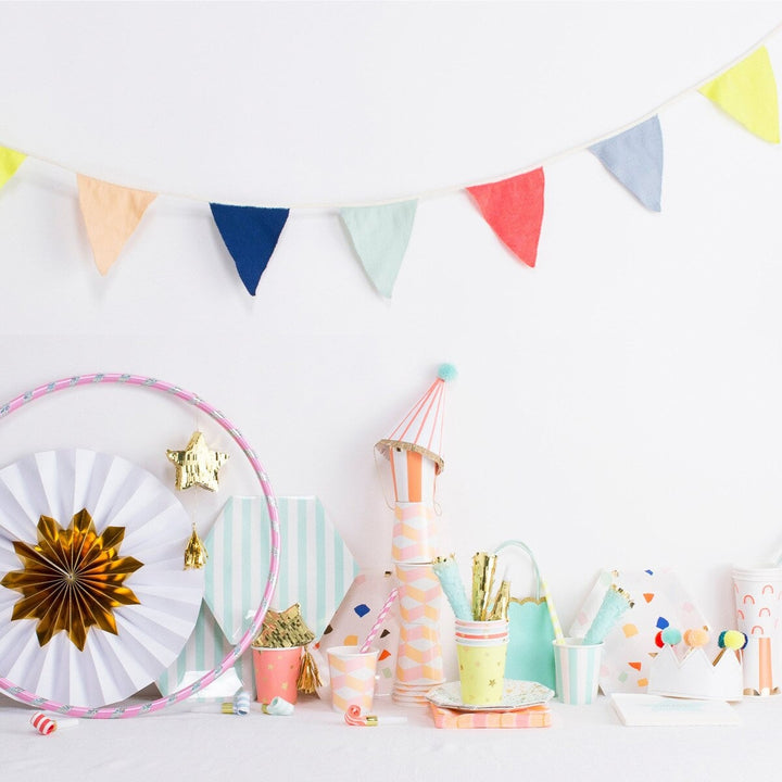 Meri Meri - Multicolor Knitted Flag Garland - Mabel & Fox