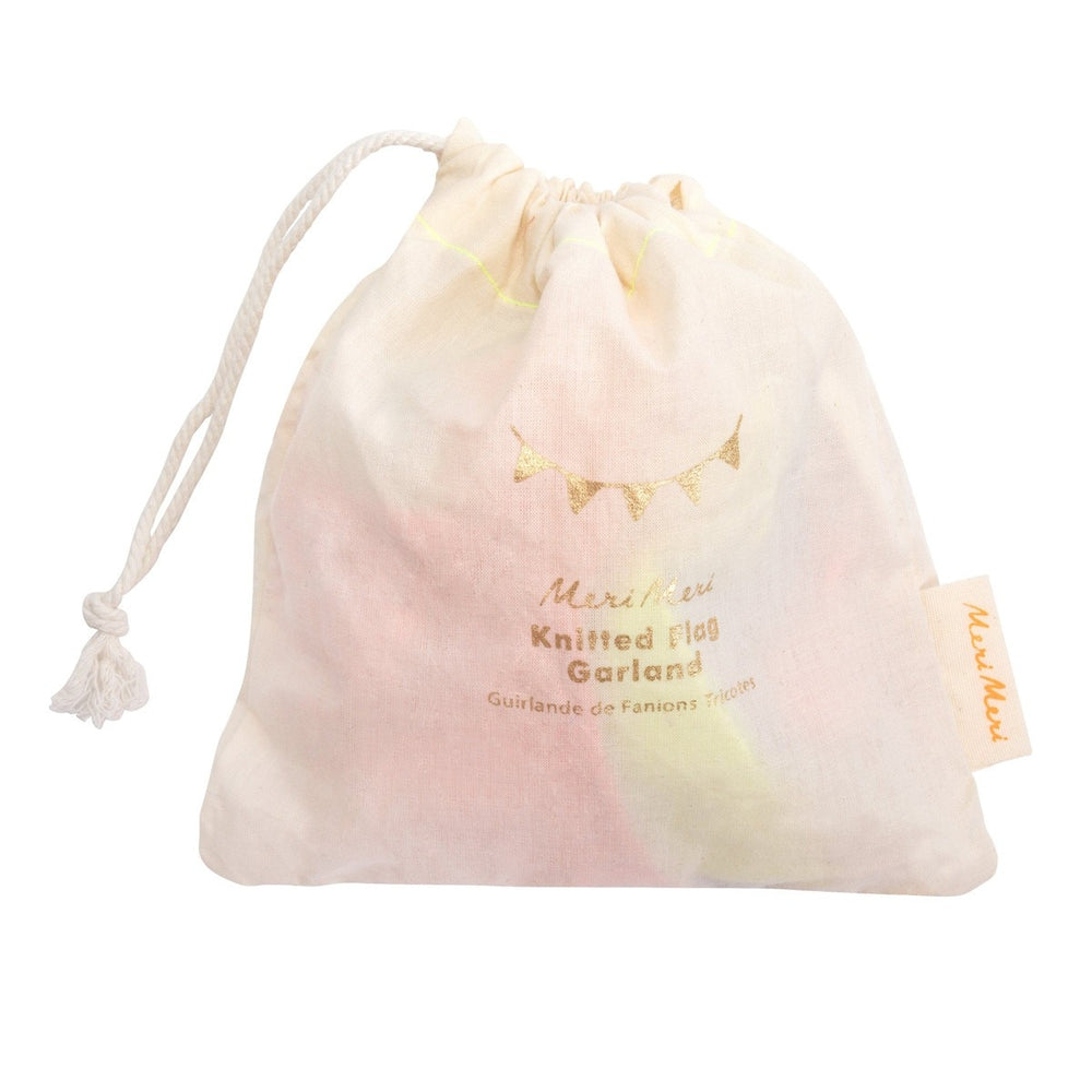 Meri Meri - Multicolor Knitted Flag Garland - Mabel & Fox