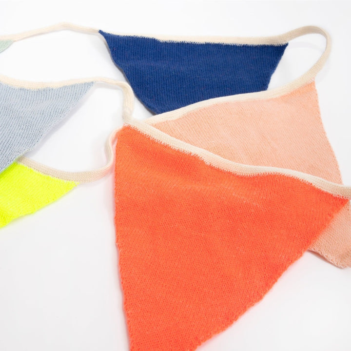 Meri Meri - Multicolor Knitted Flag Garland - Mabel & Fox